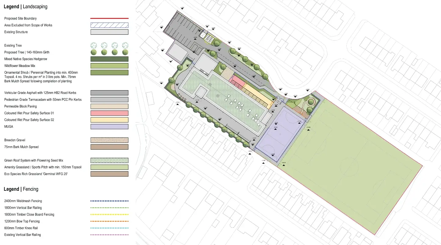 An image showing the proposed landscape plan